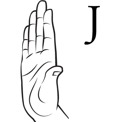 Bokstaven J i teckenspråk