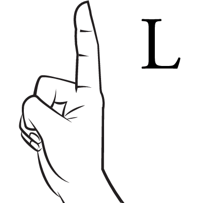 Bokstaven L i teckenspråk